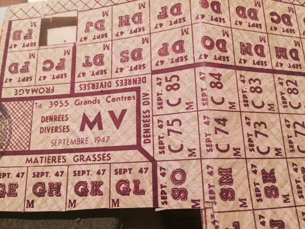 Tickets for “various food products”, 1947 #MadeleineprojectEN https://t.co/LUMtOQWT7F
